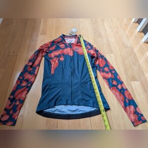 Pearl Izumi Blue and Red Long Sleeve Full Zip Cycling Jersey Size Small
